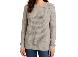 Madison Lilly black white long sleeve chunky knitted holiday sweater size medium